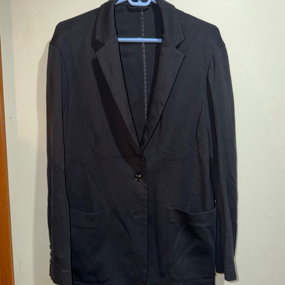 United Colors Of Benetton Black Jacket with Green Logo Tab